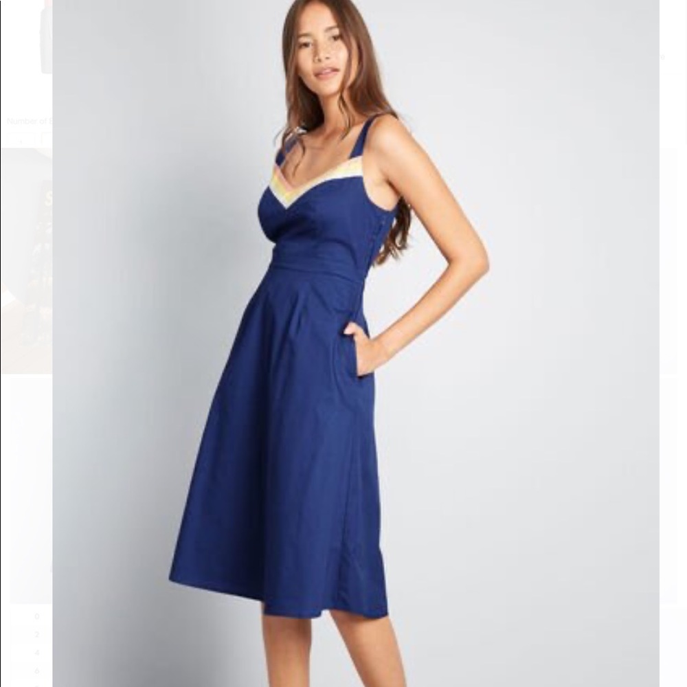 Cotton a-line ModCloth dress